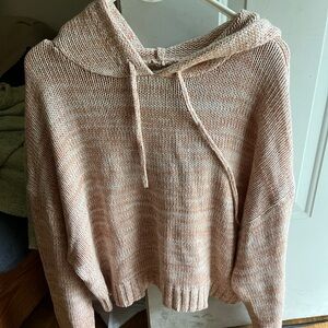 Cropped sweater hoodie.